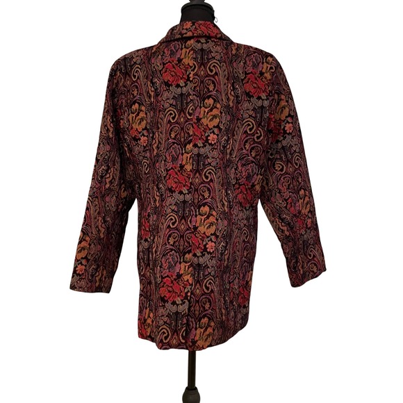 Coldwater Creek Womens Tapestry  Jacket L‎ Multi Color Paisley Dark Academia - Picture 4 of 7